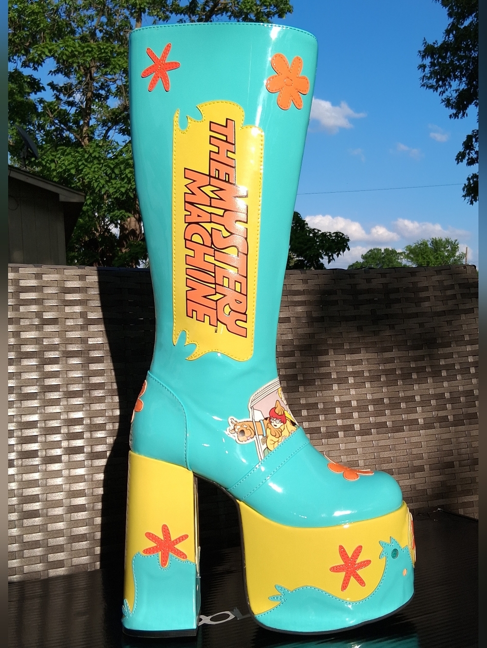 Dolls Kill® x SCOOBY-DOO™ "Mystery Machine" Platform GoGo Boots